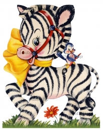 Strijkapplicatie vintage zebra
